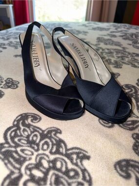 Sam & Libby Peep-Toe Slingback Heels